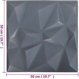  Zidne panele 24 pcs Dijamant siva 50 x 50 cm XPS pjena | shoptok.hr