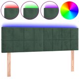 Maison Chic led posteljno vzglavje - vzglavna omarica - nočna omarica temno zeleno 144x5x78/88 cm žamet, (21711617) Cene
