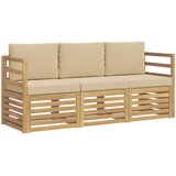  Setovi sofa 3 kom. Bijela i bež Polyester | shoptok.hr