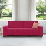  Trosjed Kauč Vinsko Crvena 220x78x84 cm Baršun | Shoptok.si