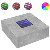 Maison Chic Klubska mizica - kavna mizica - Nizka mizica z neskončnimi LED betonsko siva 100x100x40 cm, (21751903) Cene