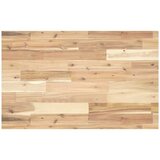  Zidna polica za umivaonik od čelika i masivnog bagremovog drva Smeđa 140 x 50 x 4 cm | Shoptok.si