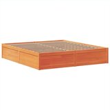 vidaXL Posteljni okvir brez vzmetnice vošč. rjav 180x200 cm borovina | Shoptok.si