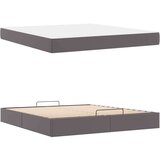  Posteljni okvir z vzmetnico Siva 180 x 200 cm Umetna koža | Shoptok.si