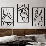 Wallity Zidna dekoracija Body Positive Line, 47 x 70 cm, Crna | ePonuda.com