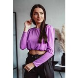 Beloved Margo crop majica lila u