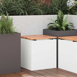 vidaXL Vrtna klop Bela 40 x 40 x 43 cm Jeklo Cene