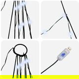 vidaXL LED božićno drvce s čavlima za tlo Hladna bijela 511 cm Metal | shoptok.hr