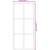 vidaXL Drsna vrata z opremo ESG steklo in aluminij 90x205 cm | Shoptok.si