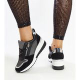 Gemre Black wedge sneakers Fastello | Shoptok.si