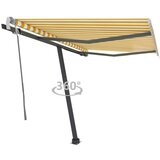  Prostostoječa ročno zložljiva tenda 350x250 cm rumena/bela, (20742946) Cene