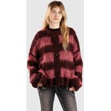 The Ragged Priest Heather Knit Pulover maroon / pink Cene