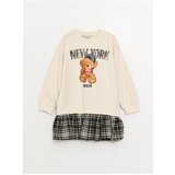 LC Waikiki Crew Neck Printed Long Sleeve Girls' Dress | shoptok.hr