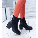 Gemre Black insulated classic heeled ankle boots Caio | ePonuda.com