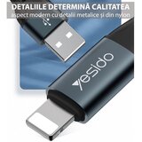 Yesido Podatkovni kabel (CA-62) - USB na Lightning, 2,4 A, 1,2 m - crni | shoptok.hr