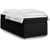  Box spring krevet s madracem crni 90x190 cm od tkanine Slike