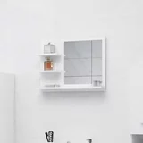 vidaXL kopalniško ogledalo visok sijaj belo 60x10,5x45 cm iverna pl.