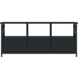 TV ormarić crni 102 x 33 x 45 cm konstruirano drvo i željezo | shoptok.hr