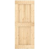  Drsna vrata s kompletom vodil 85x210 cm trdna borovina, (20999074) | Shoptok.si