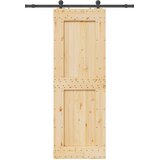  Klizna vrata NARVIK Prirodna i crna 80 x 210 cm (152,5 cm) | shoptok.hr