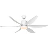 QAZQA Professional Stropni ventilator bel z LED in daljinskim upravljalnikom - Tak | Shoptok.si