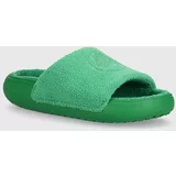 Crocs Natikači Classic Towel Slide ženski, zelena barva, 209962