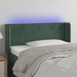 vidaXL LED posteljno vzglavje temno zeleno 103x16x78/88 cm žamet Cene