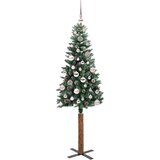 vidaXL Ožja jelka med 150 LED Zelena in Bela 150 cm PVC in trden bor | Shoptok.si