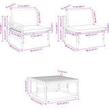 vidaXL Sjedeća garnitura za vrt 6 pcs Antracit 70 x 70.5 x 31.5 cm | shoptok.hr