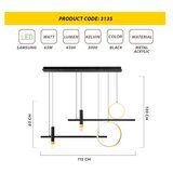 Opviq Luster 3135, 115 cm, 120 cm, 65 W, LED | Eponuda.ba