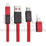 Remax usb data cable shadow magnet RC-026t 1m micro/lightning 2in1 red | ePonuda.com
