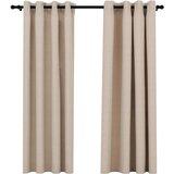  Zavjese za zamračivanje s prstenima 2 kom bež 140 x 175 cm | shoptok.hr