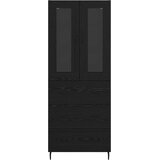  Highboard 2 kom. Crni hrast 69,5 x 34 x 180 cm | shoptok.hr