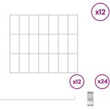 Ograda za vrt s kolčićima 12 pcs 35 x 30 cm Mesh Srebrna | Eponuda.com