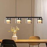 Nettlife LED Viseča Svetilka 4-Luči Steklo, Moderna Lestenec z Nastavljivo Višino 140cm, (5000491359) Cene