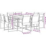  9-dijelni vrtni blagovaonski set crni od tekstilena | shoptok.hr