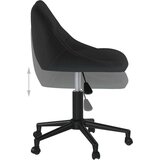  Okretna blagovaonska stolica crna baršunasta | shoptok.hr