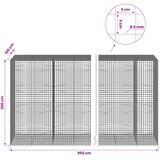  Gabion s žicom debljine 5 mm i mrežom 5x5 cm 950x100x200 cm - 100 cm 200 cm 950 cm | shoptok.hr