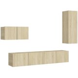  4-dijelni set TV ormarića boja hrasta sonome konstruirano drvo | shoptok.hr