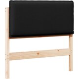  Tapecirani uzglavlje Prirodna i crna 75 cm Čvrsto borovo drvo | shoptok.hr