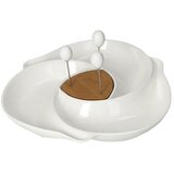 Brandani Garnitura 3-delni krožnik porcelan, +3kosi vilice | Shoptok.si