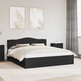  Krevetna konstrukcija Crna 200 x 200 cm Inženjersko Drvo | shoptok.hr