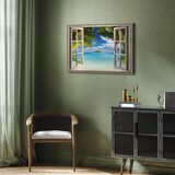  Slika - Window: Sea View 120x80 U prirodnom drvenom okviru | shoptok.hr