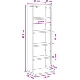 Cd ormar Bijela 33 x 23,5 x 97,5 cm Konstruirano drvo | shoptok.hr