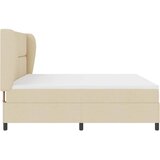  Krevet s opruga kutije s uzglavljem Krema 200 x 200 cm tkanina | shoptok.hr
