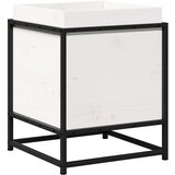Maison Chic Vrtno cvetlično korito - Cvetlični Lonec belo 40x40x50 cm trdna borovina, (21789845) | Shoptok.si