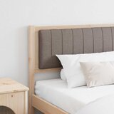 vidaXL Tapecirano vzglavje Rjava 200 cm Masivna borovina in tkanina | Shoptok.si