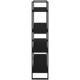 Ormarić za knjige 4 razine crni 100x30x140 cm konstruirano drvo | shoptok.hr