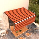 vidaXL Avtomatsko zložljiva tenda s senčilom 4,5x3 m oranžna in rjava Cene