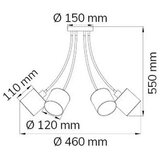 Wofi 9609.06.10.9000 - Luster na šipci CHARME 6xE14/40W/230V | Eponuda.com
